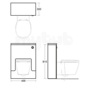 Ideal Standard Concept Furniture -  Ideal Standard E6494wg White Gloss Concept Wall Mount Vanity Cistern Unit 300mm