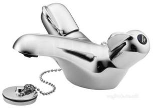 Armitage Shanks Domestic Brassware -  Ideal Standard B9855aa Chrome Elements Washbasin Mixer Ceramic Disc Chain