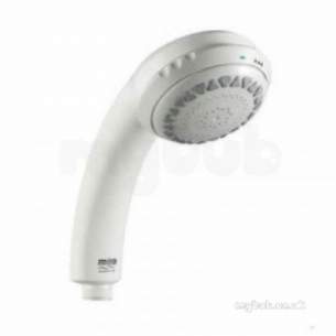 Mira Commercial and Domestic Spares -  Mira 1.411.92.1.0 White Response 4 Spray Adjustable Hand Held Shower Head