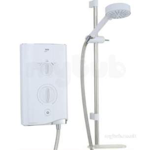 Mira Sport Electrics -  White/chrome Sport 9.0 Kw Thermostatic Electric Shower With 4 Spray Handshower