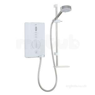 Mira Sport Electrics -  White/chrome Sport Max Airboost 9.0 Kw Electric Shower With 4 Spray Handshower