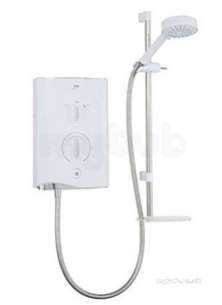 Mira Sport Electrics -  White/chrome Sport Multi-fit 9.8 Kw Electric Shower With 4 Spray Handshower