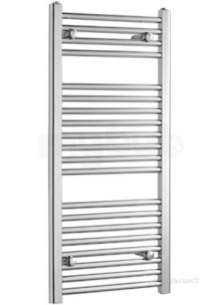 Caradon Ladder Towel Rails -  Stelrad 147002 Chrome Straight Ladder Heated Towel Rail 750mm H X 500mm W