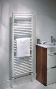 The Radiator Company Towel Warmers and Decorative Rads -  Lupi1340w White Lupin 1300x400mm Heated Towel Rail Automatic Bleed Valve