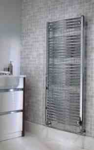 The Radiator Company Towel Warmers and Decorative Rads -  Popp1340c Chrome Poppy 1300x400mm Heated Towel Rail With Automatic Bleed Valve