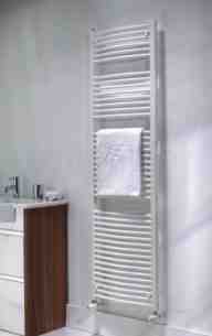 The Radiator Company Towel Warmers and Decorative Rads -  Popp1340w White Poppy 1300x400mm Heated Towel Rail Automatic Bleed Valve