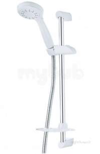 Triton Non Electric Products -  Triton Tskfleo7000wc White/chrome Leon And 7000 Shower Kit 511 Mm