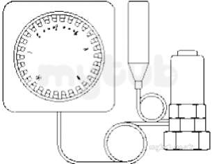 Oventrop Industrial Valves and Actuators -  Oventrop Uni Left Hand Wh 2m Capillaries