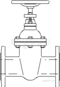 Oventrop Industrial Valves and Actuators -  Oventrop 10452 Ci Pn16 Gate Valve 100