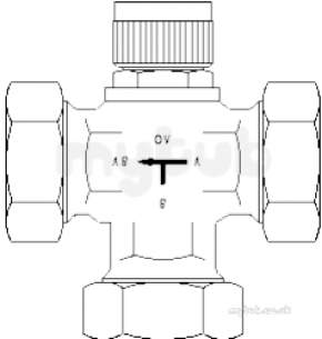 Oventrop Industrial Valves and Actuators -  Oventrop Tri M3way Mixing Valves Dn20