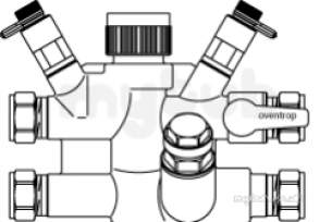 Oventrop Industrial Valves and Actuators -  Cocon4 Left Hand 15mm 4 Port Control Valves