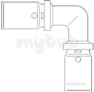 Oventrop Industrial Valves and Actuators -  Oventrop Press Fitting 26mm X 26mm