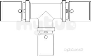 Oventrop Industrial Valves and Actuators -  Oventrop Press Tee 20 X 16 20mm 1513155ni