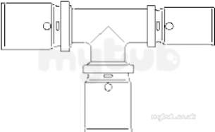 Oventrop Industrial Valves and Actuators -  Oventrop Press Tee 26 X 16 X 20mm