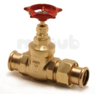 Pegler Push and Press General Valves -  Pegler Psu1068 Press Brass Gate Valve 15