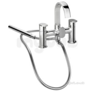 Pegler Luxury Bathroom Brassware -  Strata Blade 4k6060 Two Tap Holes Bsm/kit Cp