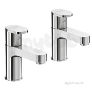 Pegler Luxury Bathroom Brassware -  Strata Blade 4k6050 Basin Pillars Cp