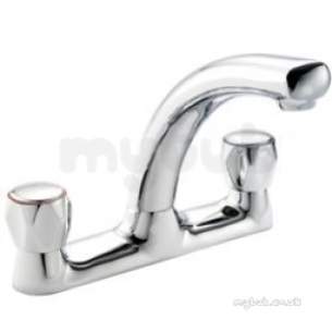 Pegler Mercia Brassware -  Mercia Modern Deck Sink Mixer Chrome