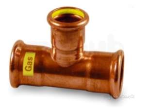 Yorkshire Pressfit Fittings -  Sg24 22mm Gas Xpress Equal Tee 39851