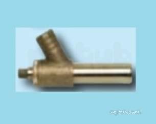 Polypipe Polyplumb Polyfit -  15mm Spig Drain Cock Brass Polyfit 10 Wh