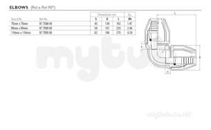 Philmac Polygrip P -  Philmac Elbow Pxp 75mm 7588