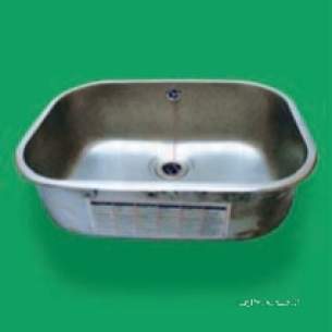 Pland Catering Sinks and Stands -  Pland 508 X 356 X250 Inset Self Rimmed Bowl Ss