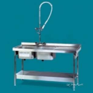 Pland Catering Sinks and Stands -  Pland 1500 X 600 Catering Dd Sink And Std Ss