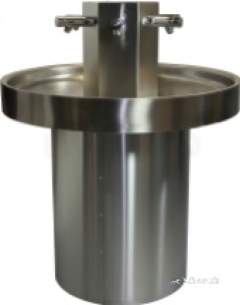 Sissons Stainless Steel Products -  Round Washtrough 6 Person Non Con Taps