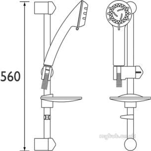 Gummers Commercial Showers -  Sirrus Eevkcp Ext Eco-vari Slide Bar Kit