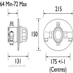 Gummers Commercial Showers -  Sirrus Ts1503c Shower Valve Chrome Plated Ts1503ccp