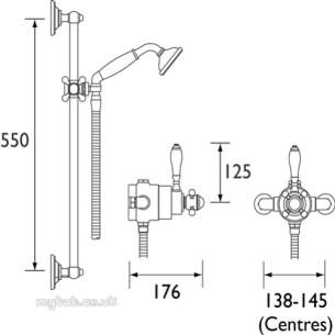 Gummers Commercial Showers -  Sirrus Ts1850acp Exp Dc Valve And 5 Inch Rose Cp