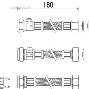 Gummers Commercial Showers -  Sirrus Ts503 Elbow And Flexible Hose Kit