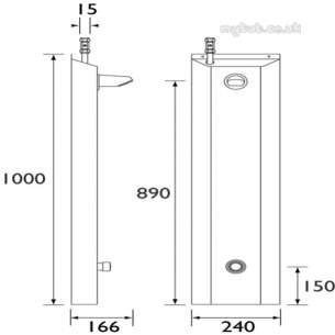 Gummers Commercial Showers -  Sirrus Tfp1001 Av Shower Panel Stainless Steel