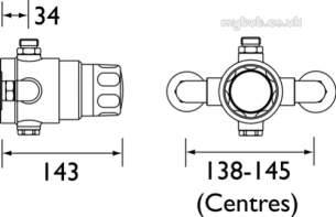 Gummers Commercial Showers -  Sirrus Ts1503ecp-mk Exp Thermo Valve