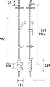 Gummers Commercial Showers -  Sirrus Capstan In Line Barrel Valve Ch