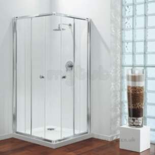 Coram Premier Shower Enclosures -  Premier 900mm C/entry 2-box Wh/cl/pl