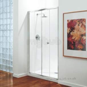 Coram Premier Shower Enclosures -  Premier 1000mm Sliding Door Wh/cl/st Door Only