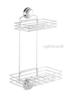 Croydex Bathroom Accessories -  Twist N Lock Qm320541 2 Tier Shelf