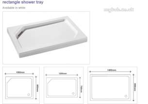 Manhattan Shower Enclosures -  Manhattan Duralite V2 1000 X 800mm Tray