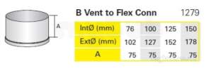 Rite Vent B Vent -  Rite Vent B-vent R/v To Flex Asb 100mm