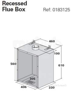 Rite Vent Flue Liner -  Rite-vent 125 Dia Fluebox Flex Recess