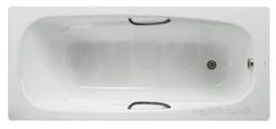 Roca Metal Steel Baths -  Roca Carla 1700 X 700mm Two Tap Holes Bath Only White