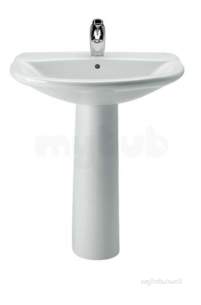 Roca Sanitaryware -  Roca Giralda One Tap Hole Basin 630 X 505mm With Fix Kit