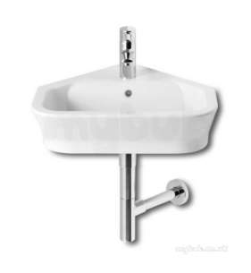 Roca Sanitaryware -  Roca The Gap 480mm One Tap Hole Corner Or Countertop Basin Wh