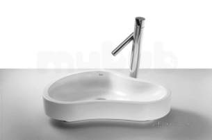 Roca Sanitaryware -  Roca Urbi 8 550mm No Tap Holes On Countertop Basin Wh