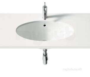 Roca Sanitaryware and Accessories -  Roca Grand Berna 620mm Under Countertop Basin Wh