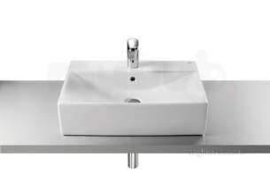 Roca Sanitaryware -  Roca Diverta 600mm One Tap Hole On Countertop Basin Wh