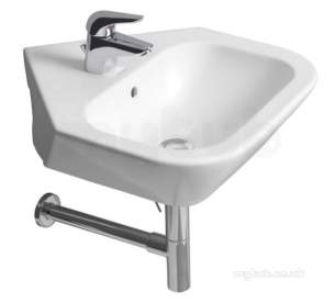 Roca Sanitaryware and Accessories -  Roca Nexo 500 X 545mm One Tap Hole Corner Basin White