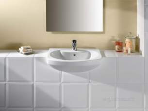 Roca Sanitaryware -  Roca Senso 560 X 460mm One Tap Hole S/rec Basin White