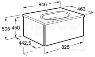 Roca Furniture and Vanity Basins -  Roca Meridian-n Unik Basin Plus Unit Plus M2n M/st